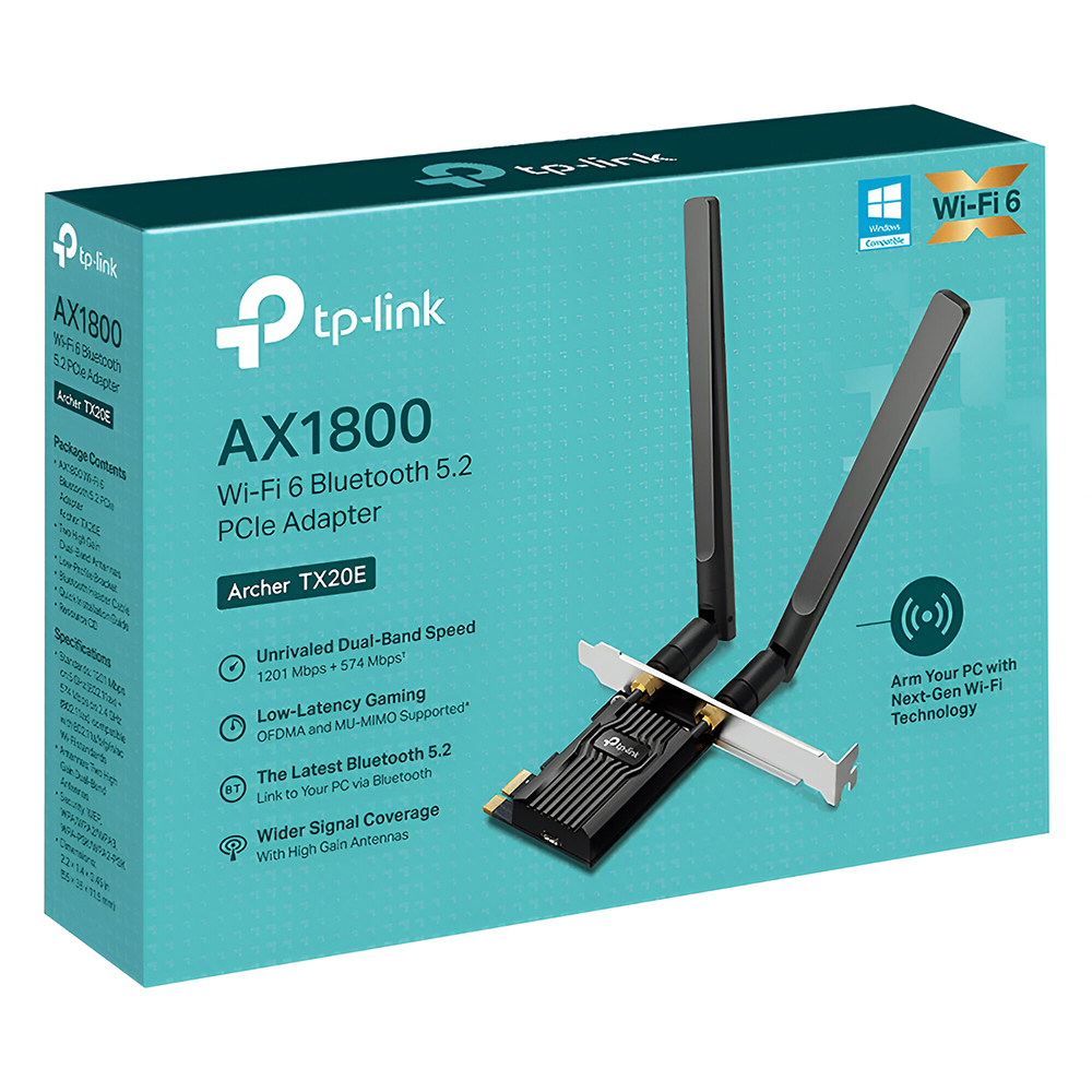 Comprar Adaptador Wifi 6 / Bluetooth 5.2 Tp-Link Archer TX20E AX180 Dual Band em São José dos Pinhais
