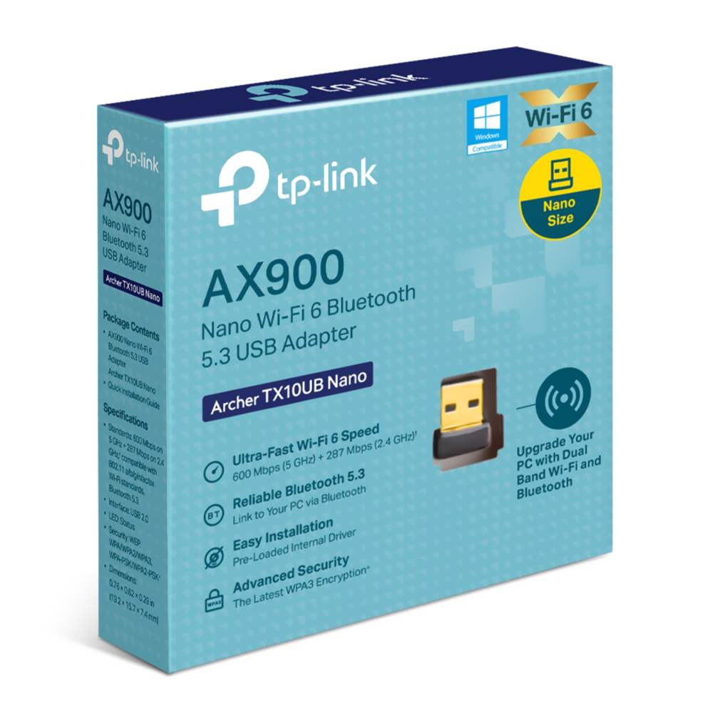 Comprar Adaptador Wifi Tp-Link Archer TX10UB Nano AX900 Dual Band / Wifi 6 em São José dos Pinhais