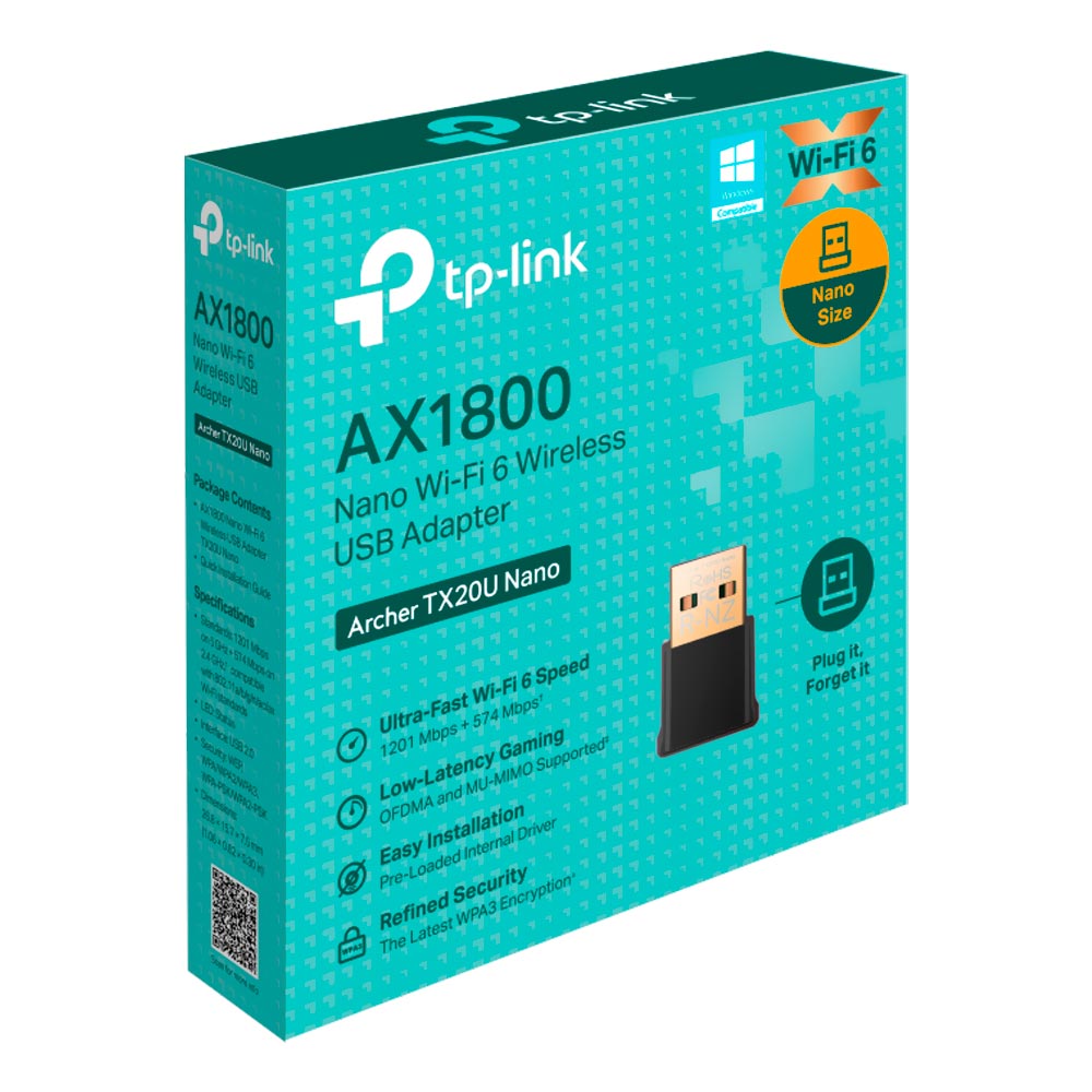 Comprar Adaptador Wifi Tp-Link Archer TX20U Nano AX1800 Dual Band / Wifi 6 em São José dos Pinhais