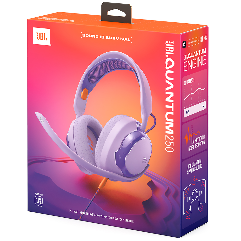 Comprar Fone Gamer JBL Quantum 250 / Com Fio - Roxo em São José dos Pinhais