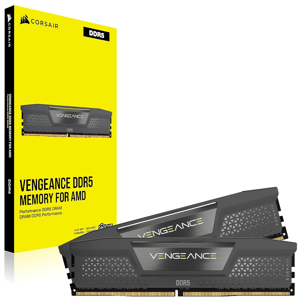 Comprar Memória RAM Corsair Vengeance DDR5 32GB (2x16GB) 6400MHz - Cinza (CMK32GX5M2B6400Z36) em São José dos Pinhais
