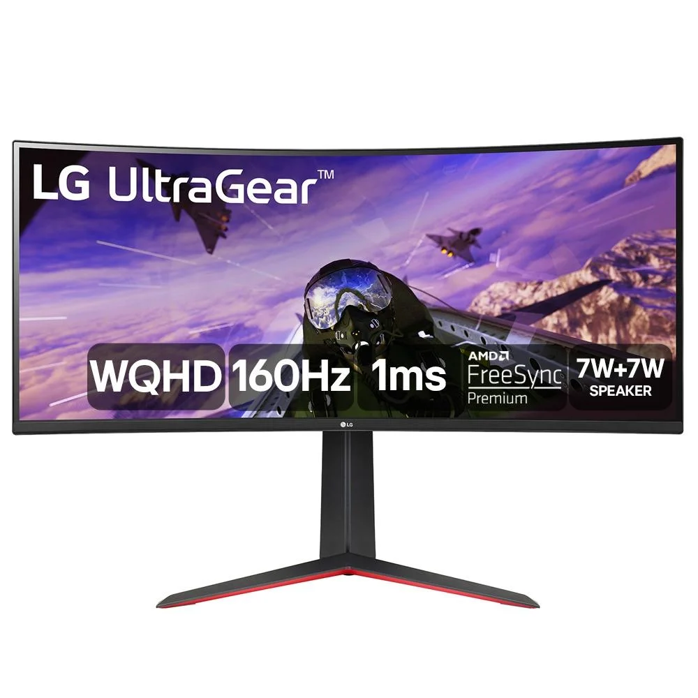 Comprar Monitor Gamer Curvo LG UltraGear 34", 2K WQHD, UltraWide, 160Hz, 1ms, FreeSync Premium, HDR10, Som Integrado - 34GP63A-B em São José dos Pinhais