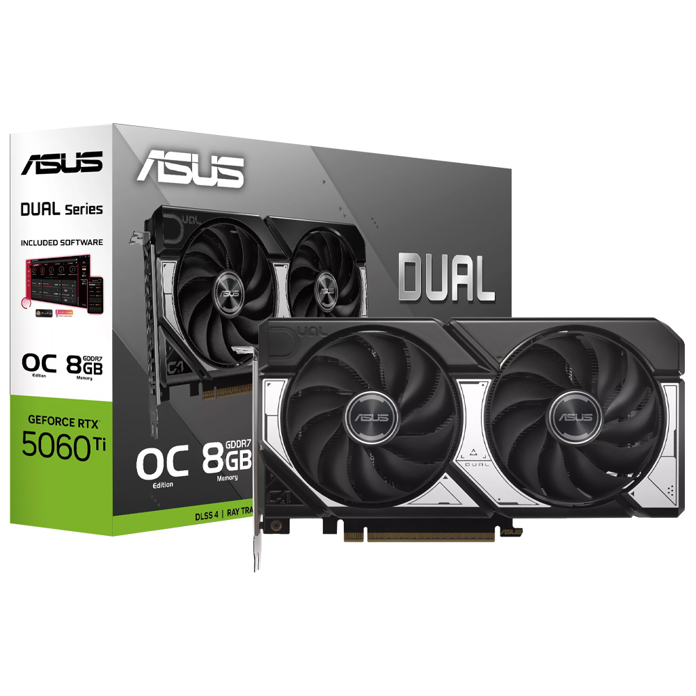 Comprar Placa de Vídeo ASUS Dual OC 8GB GeForce RTX5060TI GDDR7 - DUAL-RTX5060TI-O8G em São José dos Pinhais