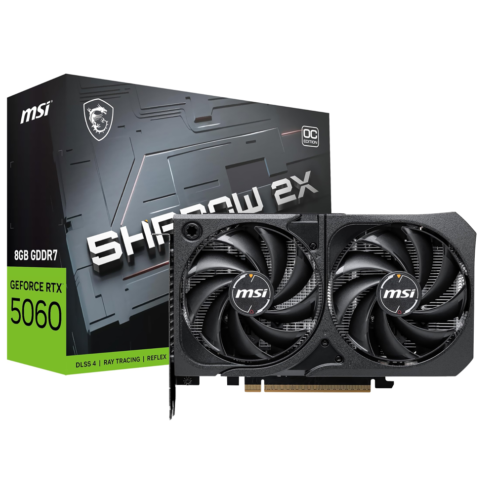 Comprar Placa de Vídeo MSI Shadow 2X OC 8GB GeForce RTX5060 GDDR7 - 912-V537-038 em São José dos Pinhais