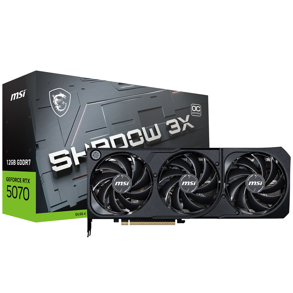 Comprar Placa de Vídeo MSI Shadow 3X OC 12GB GeForce RTX5070 GDDR7 - 912-V532-232 em São José dos Pinhais