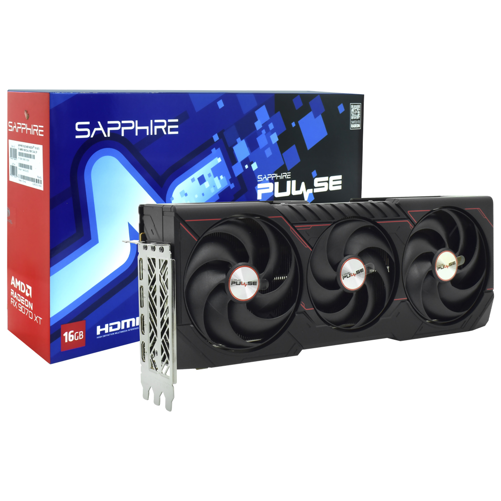 Comprar Placa de Vídeo Sapphire Gaming Pulse 16GB Radeon RX9070 XT GDDR6 - 11348-03-20G em São José dos Pinhais