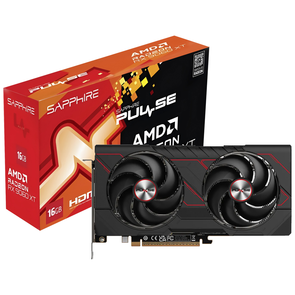 Comprar Placa de Vídeo Sapphire Gaming Pulse OC 16GB Radeon RX9060 XT GDDR6 - 11350-03-20G em São José dos Pinhais