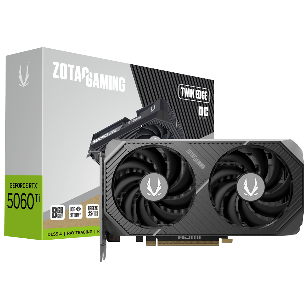 Comprar Placa de Vídeo Zotac Twin Edge OC 8GB GeForce RTX5060TI GDDR7 - ZT-B50610H-10A em São José dos Pinhais