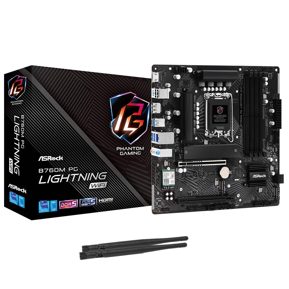 Comprar Placa Mãe ASRock B760M PG Lightning Wi-Fi Socket LGA 1700 / DDR5 em São José dos Pinhais