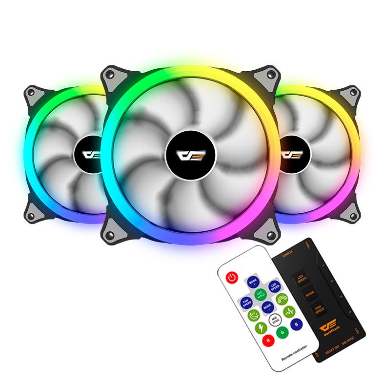 Comprar Kit Ventoinhas Aigo DarkFlash CS140 RGB 3x140mm, Com Controladora, CS140-3in1 em São José dos Pinhais