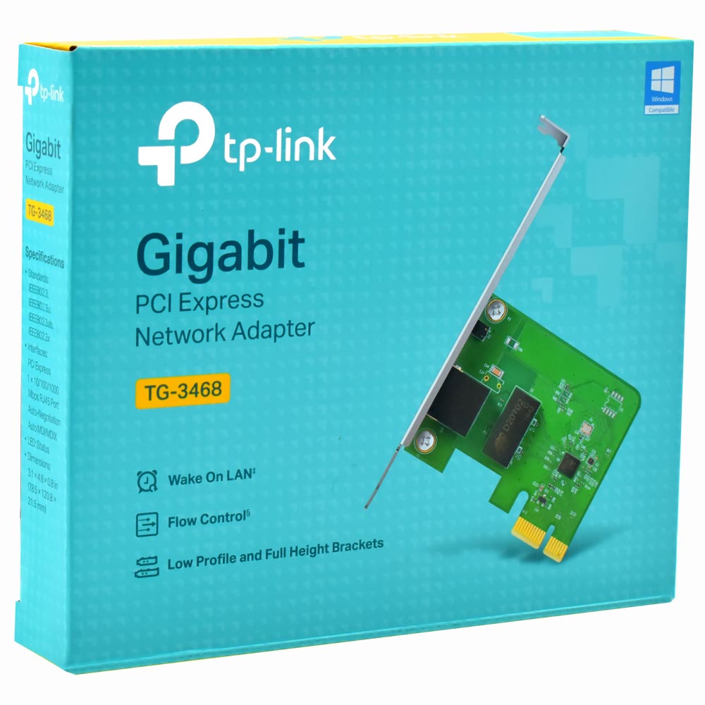 Comprar Placa de Rede PCI Express 10 / 100 / 1000 TP-Link TG-3468 Low Profile em São José dos Pinhais