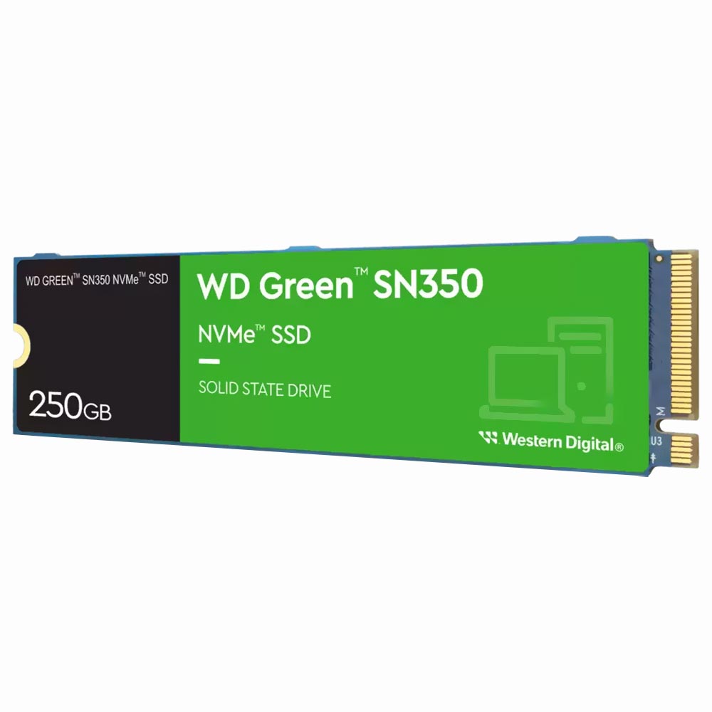 Comprar SSD Western Digital M.2 250GB SN350 Green Nvme - WDS250G2G0C em São José dos Pinhais