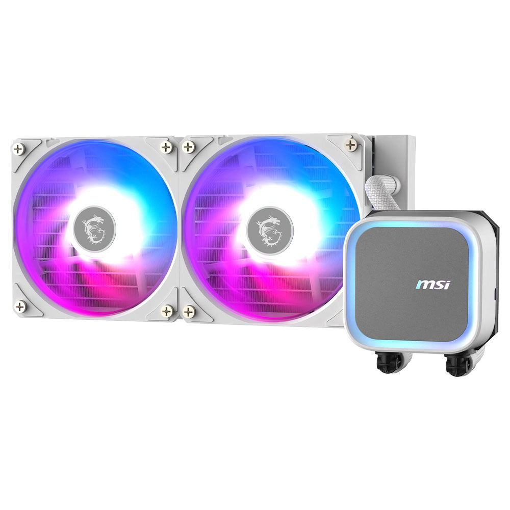 Comprar Water Cooler para Processador MSI Mag Coreliquid A13 240 White Intel 1150-1851 AMD AM5-AM4 ARGB 240MM - Branco em São José dos Pinhais