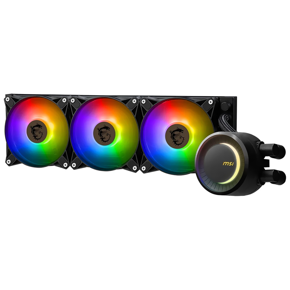 Water Cooler para Processador MSI Mag CoreLiquid E360 Intel 1150-1700 AMD TR4-AM4-AM5 ARGB 360MM - Preto