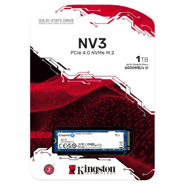 SSD Kingston M.2 1TB NV3 NVMe - SNV3S/1000G