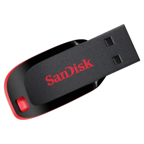 Pendrive Sandisk Z50 Cruzer Blade 128GB USB 2.0 - Preto / Vermelho