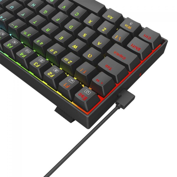 Teclado Gamer Mecânico Redragon Phantom, RGB, USB, Switch Brown, ABNT2, 75%, Preto, K629-RGB (PT-BROWN)