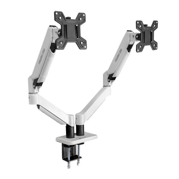 SUPORTE ARTICULADO COM PISTAO A GAS PARA DOIS MONITORES ZINNIA NIMBO 210, 13 POL. A 32 POL., BRANCO, ZNO-ZNNBO210-WH01 - Imagem 5
