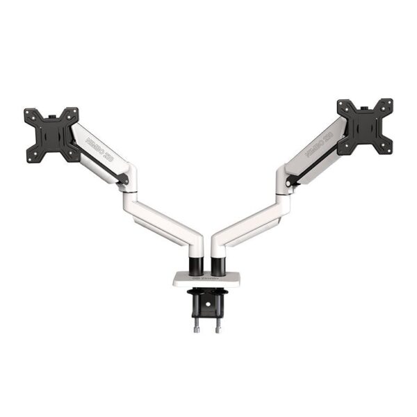 SUPORTE ARTICULADO COM PISTAO A GAS PARA DOIS MONITORES ZINNIA NIMBO 210, 13 POL. A 32 POL., BRANCO, ZNO-ZNNBO210-WH01 - Imagem 3