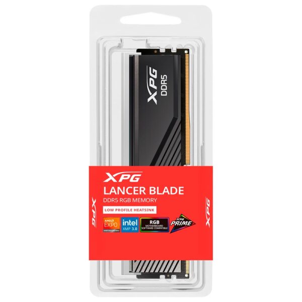 Memória DDR5 XPG Lancer Blade RGB, 16GB, 6000MHz, Black, AX5U6000C4816G-SLABRBK